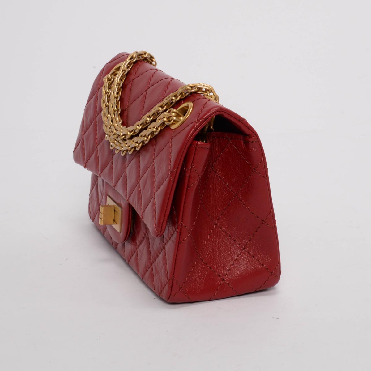 Chanel Red Aged Calfskin Mini Reissue 2.55 Flap Bag