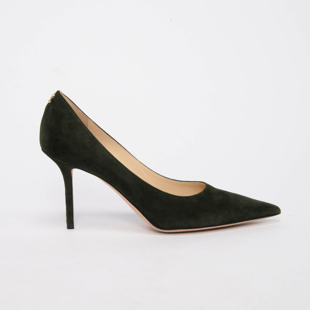 Jimmy Choo Dark Moss Suede Love Pumps 39.5