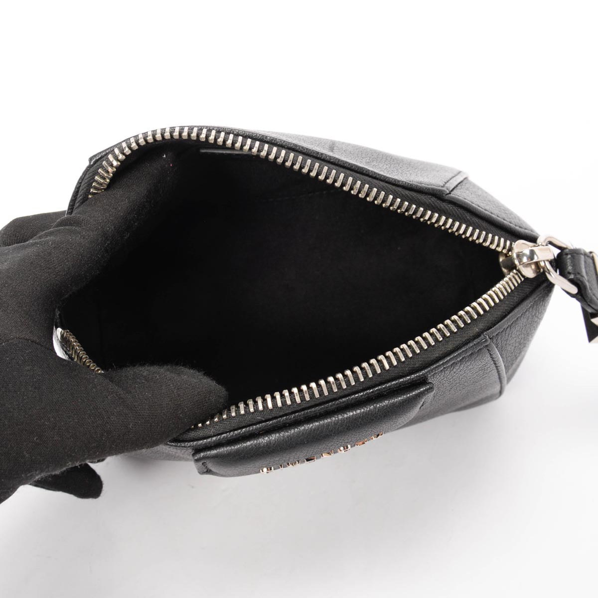 Givenchy Black Sugar Goatskin Small Beauty Wristlet