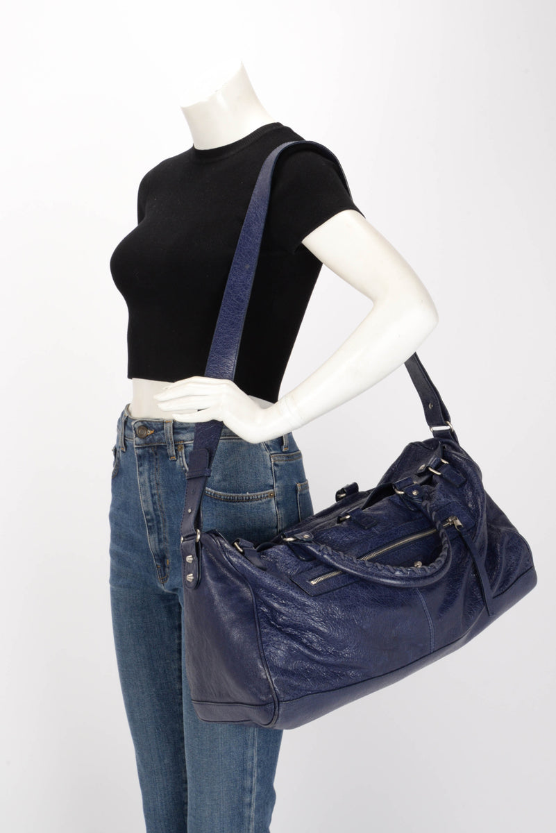 Balenciaga Indigo Arena Lambskin City Duffle Bag