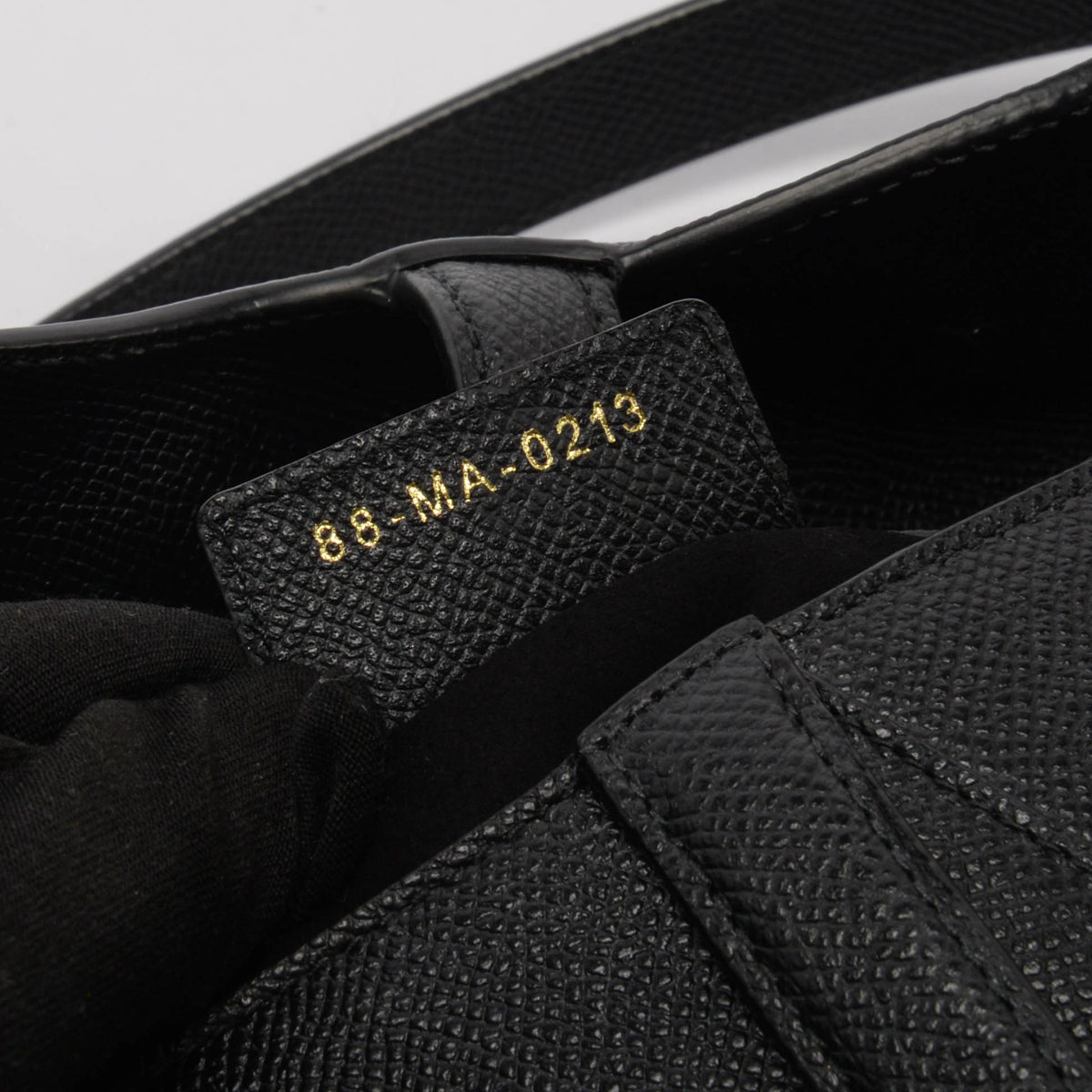 Dior Black Grained Calfskin Saddle Bag