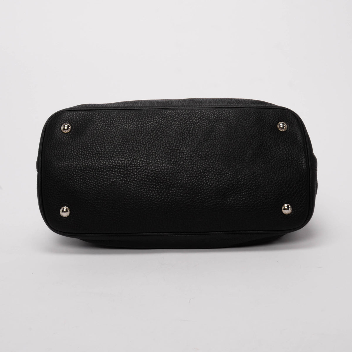 Prada Black Vitello Daino Convertible Shopping Tote