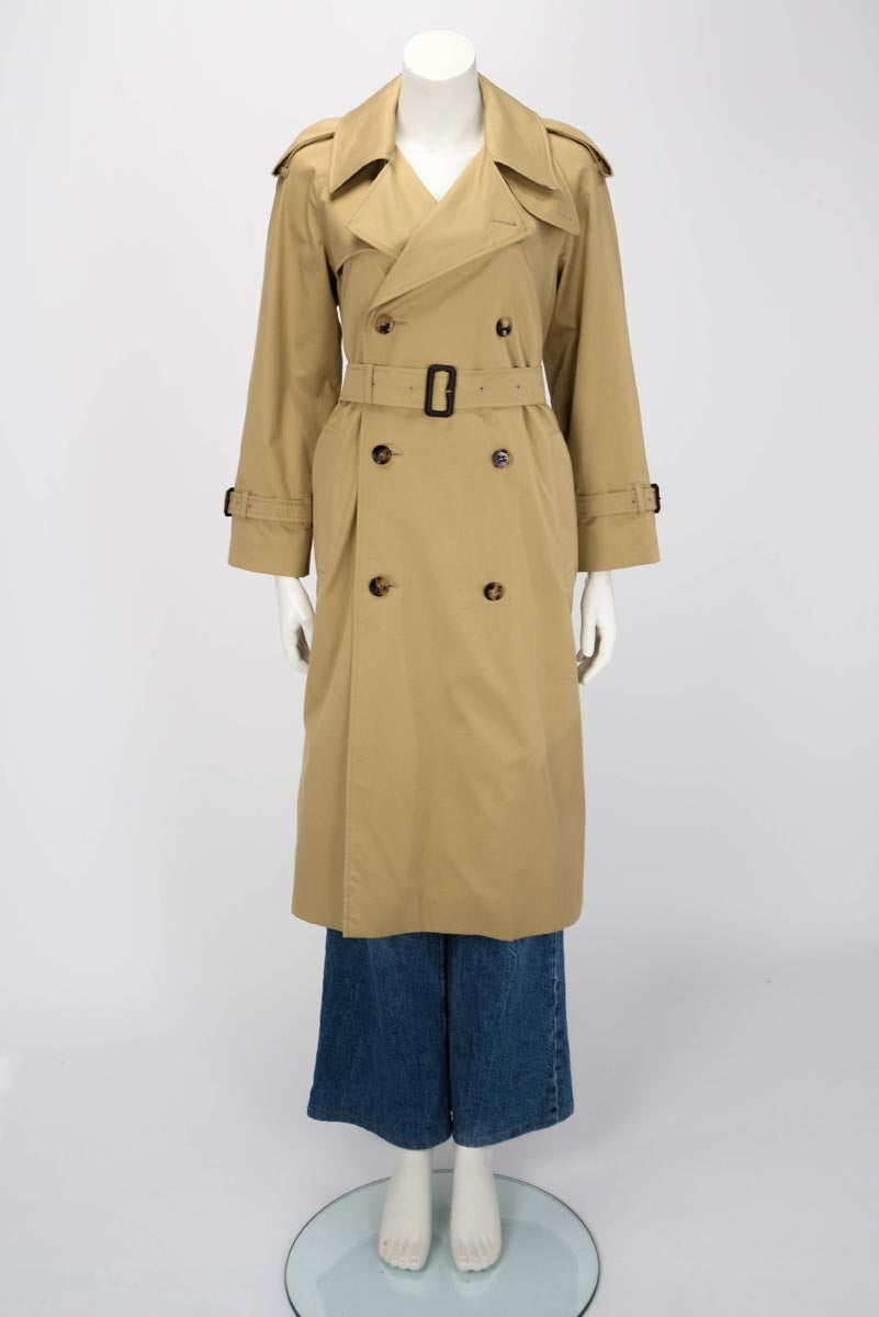 Burberry Beige Cotton Long Castleford Trench Coat UK 2