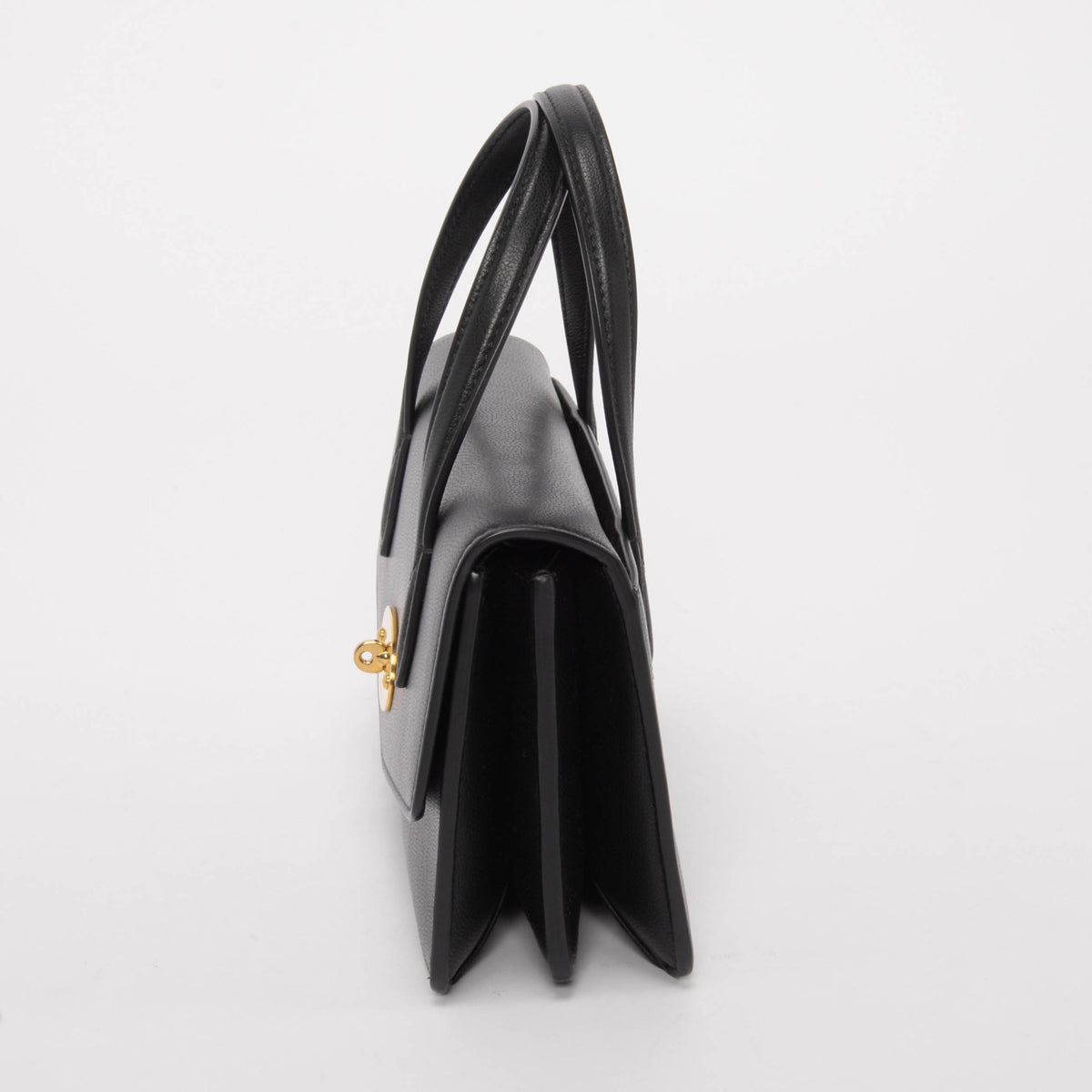 Mulberry Black Calfskin Small Darley Top Handle Bag