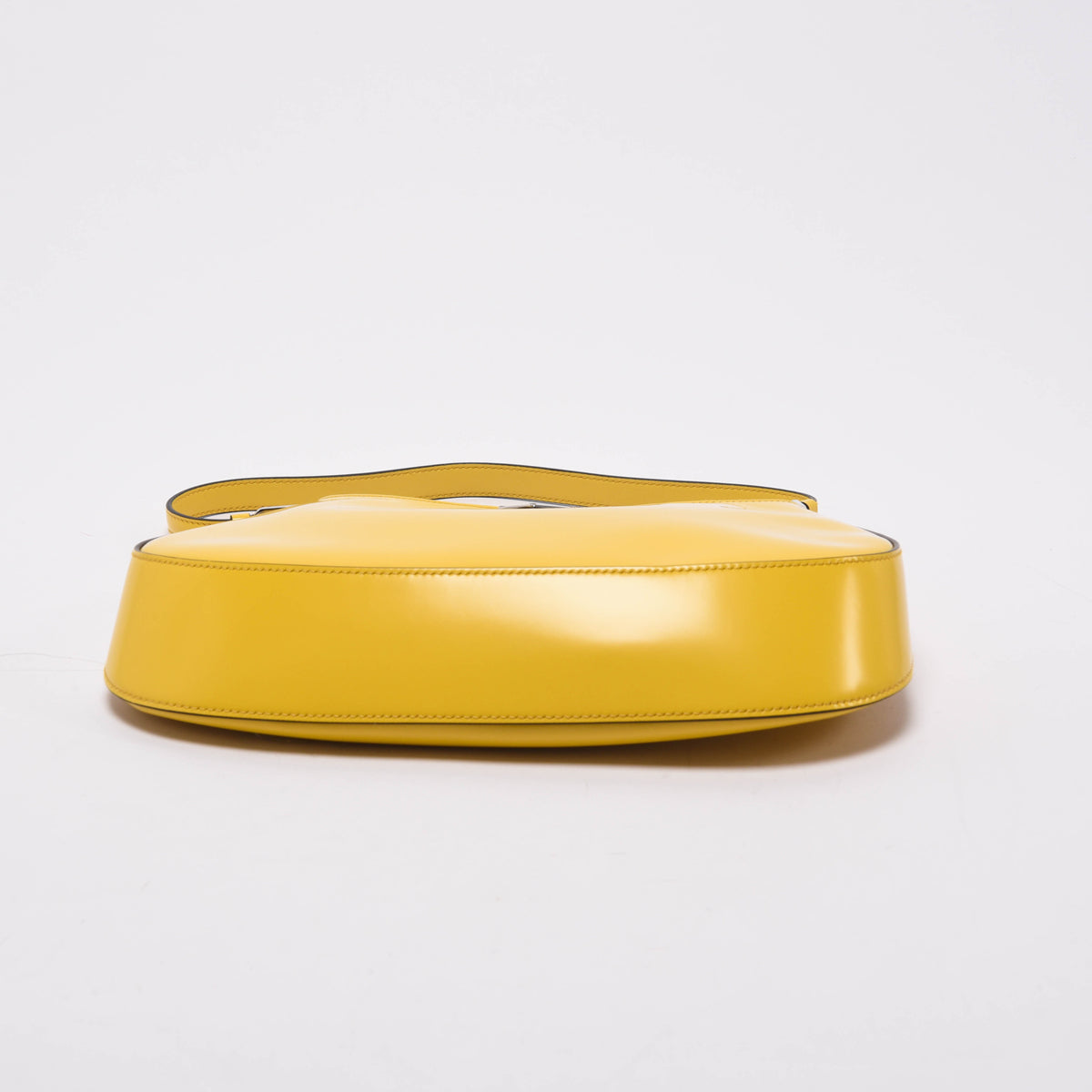 Prada Yellow Brushed Calfskin Cleo Shoulder Bag