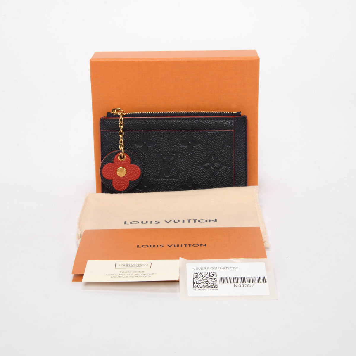 Louis Vuitton Marine Rouge Monogram Empreinte Blooming Flowers Card Holder