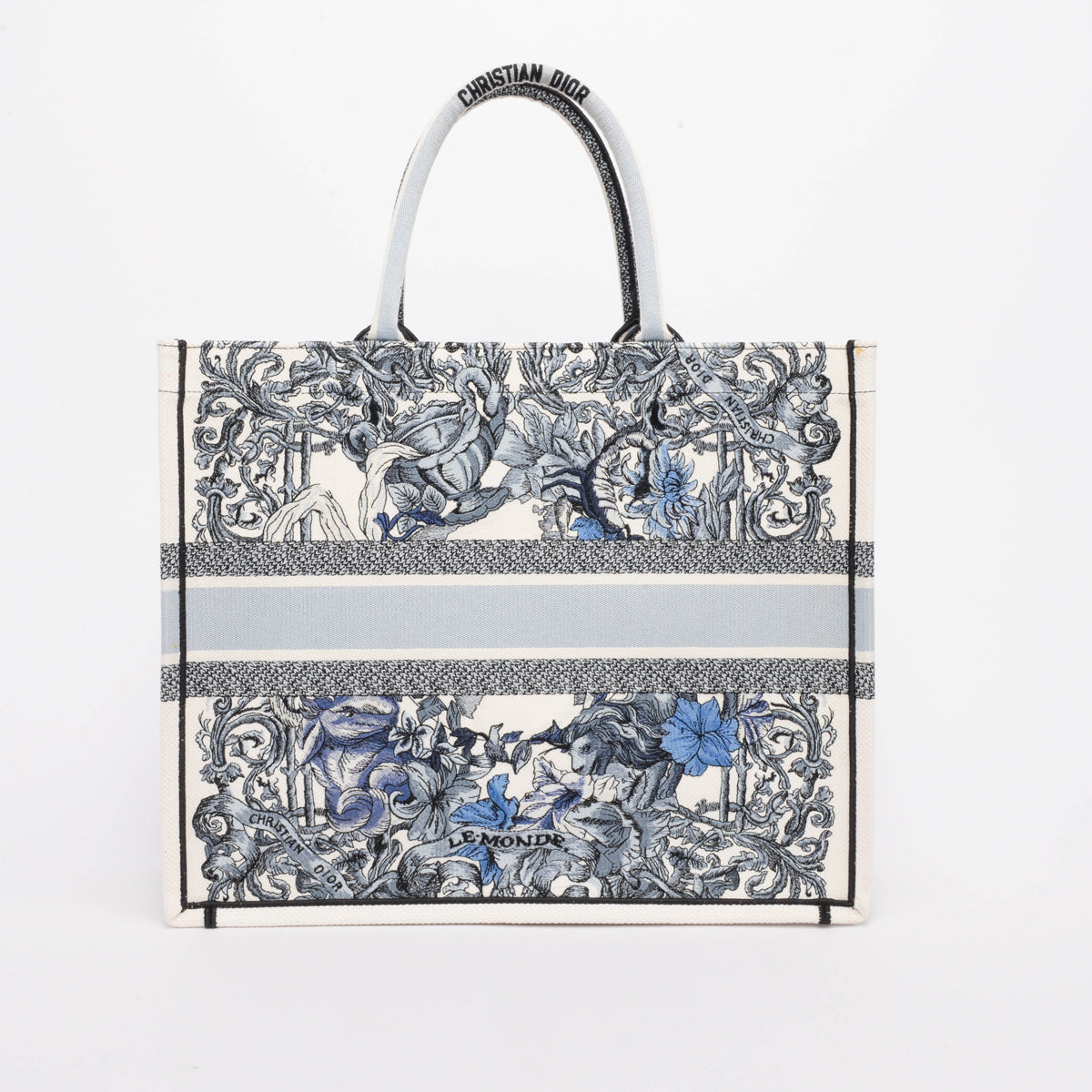 Dior Blue Le Monde Limited Edition Large Book Tote