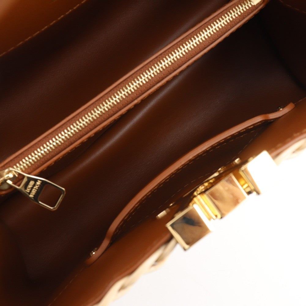Louis Vuitton Brown Wicker Capucines BB