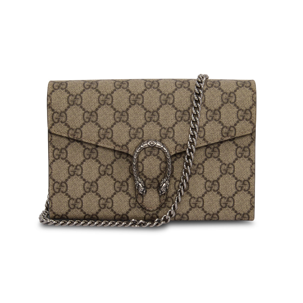 Gucci Beige GG Supreme Dionysus Wallet on Chain