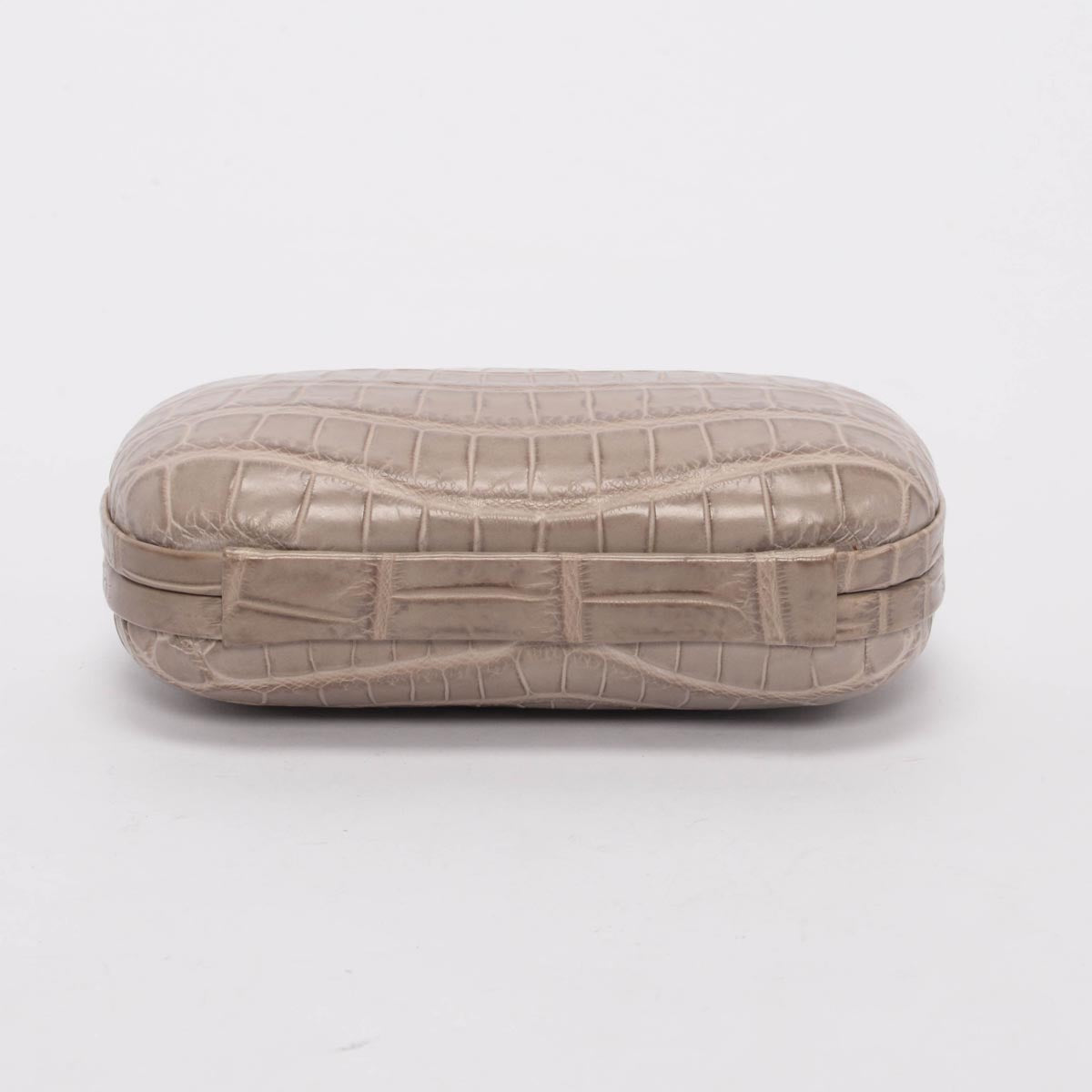 Bottega Veneta Stone Crocodile Knot Clutch