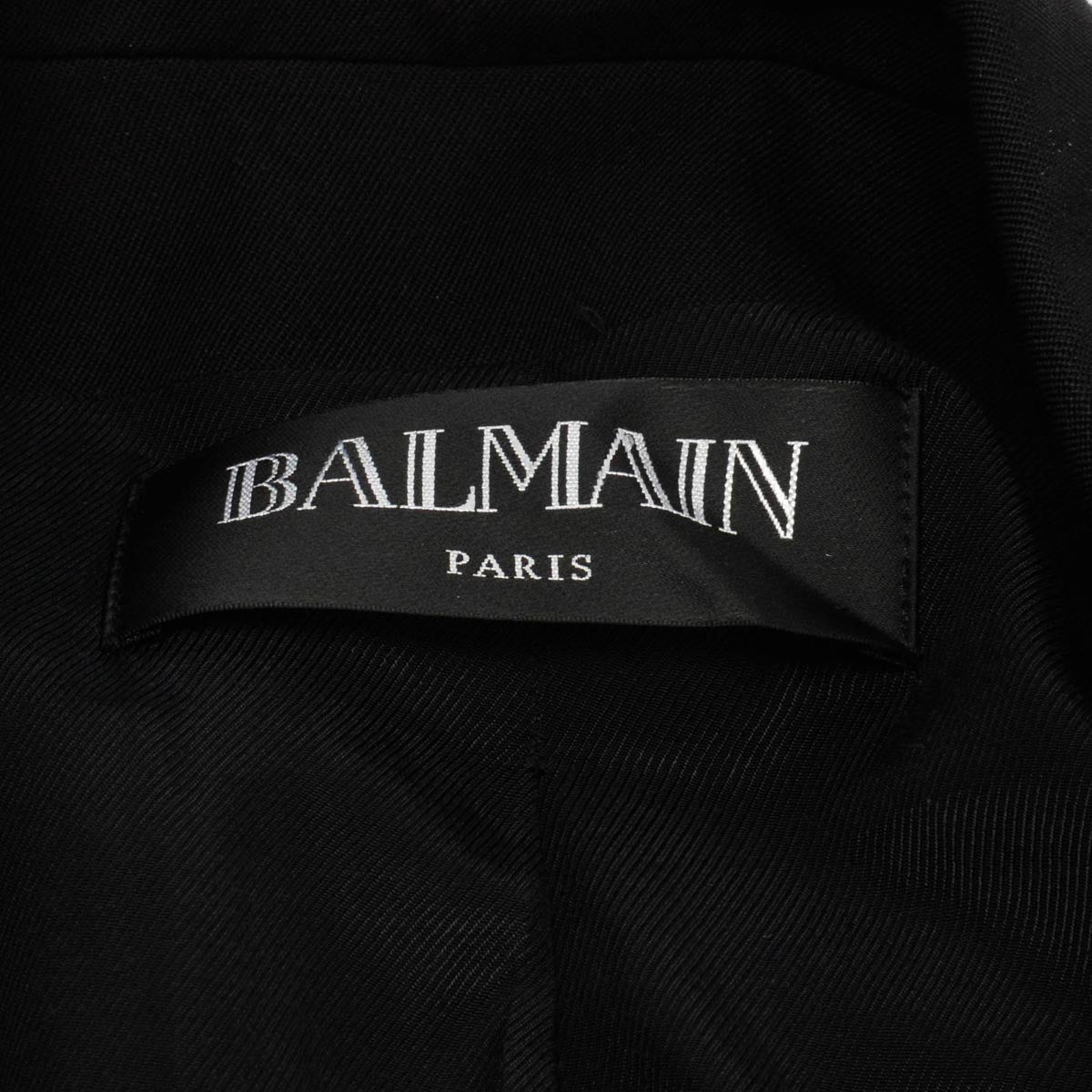 Balmain Black Wool Twill Classic DB Blazer FR 44