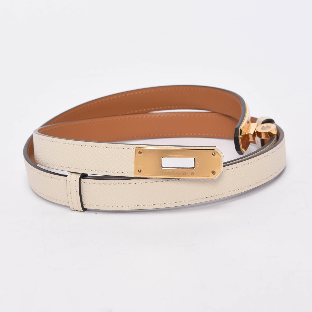 Hermes Craie Epsom Kelly Pocket 18 Belt