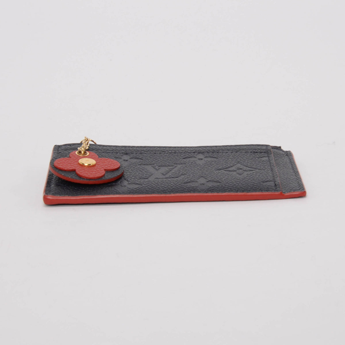 Louis Vuitton Marine Rouge Monogram Empreinte Blooming Flowers Card Holder
