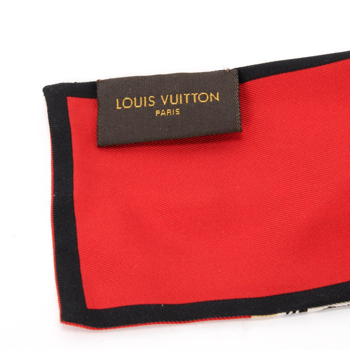 Louis Vuitton Beige & Red Silk Trunks Bandeau