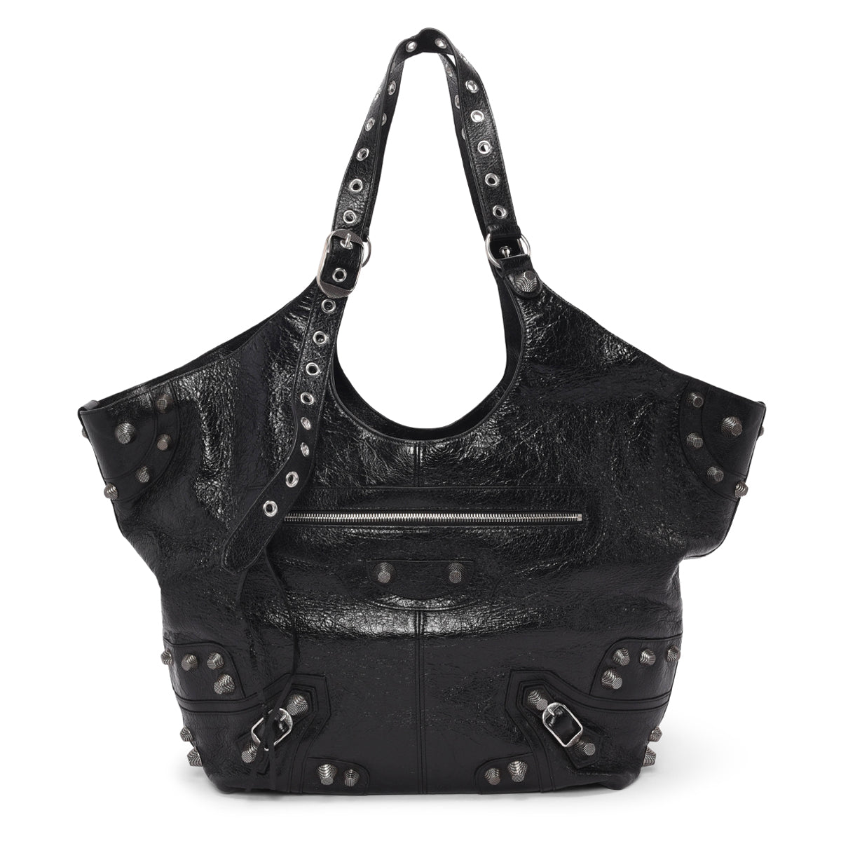 Balenciaga Black Arena Lambskin Le Cagole Large Tote