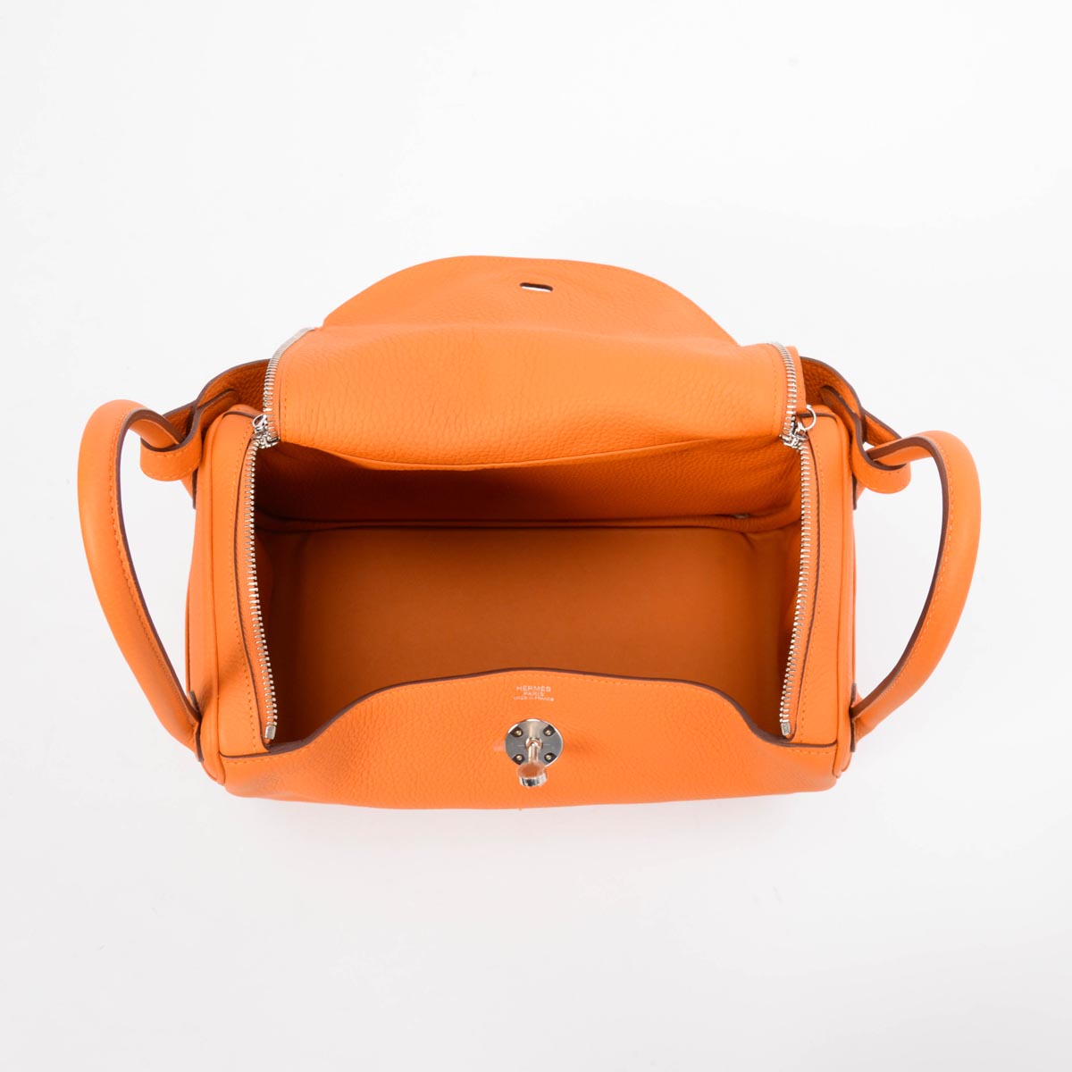 Hermes Apricot Clemence Lindy 30