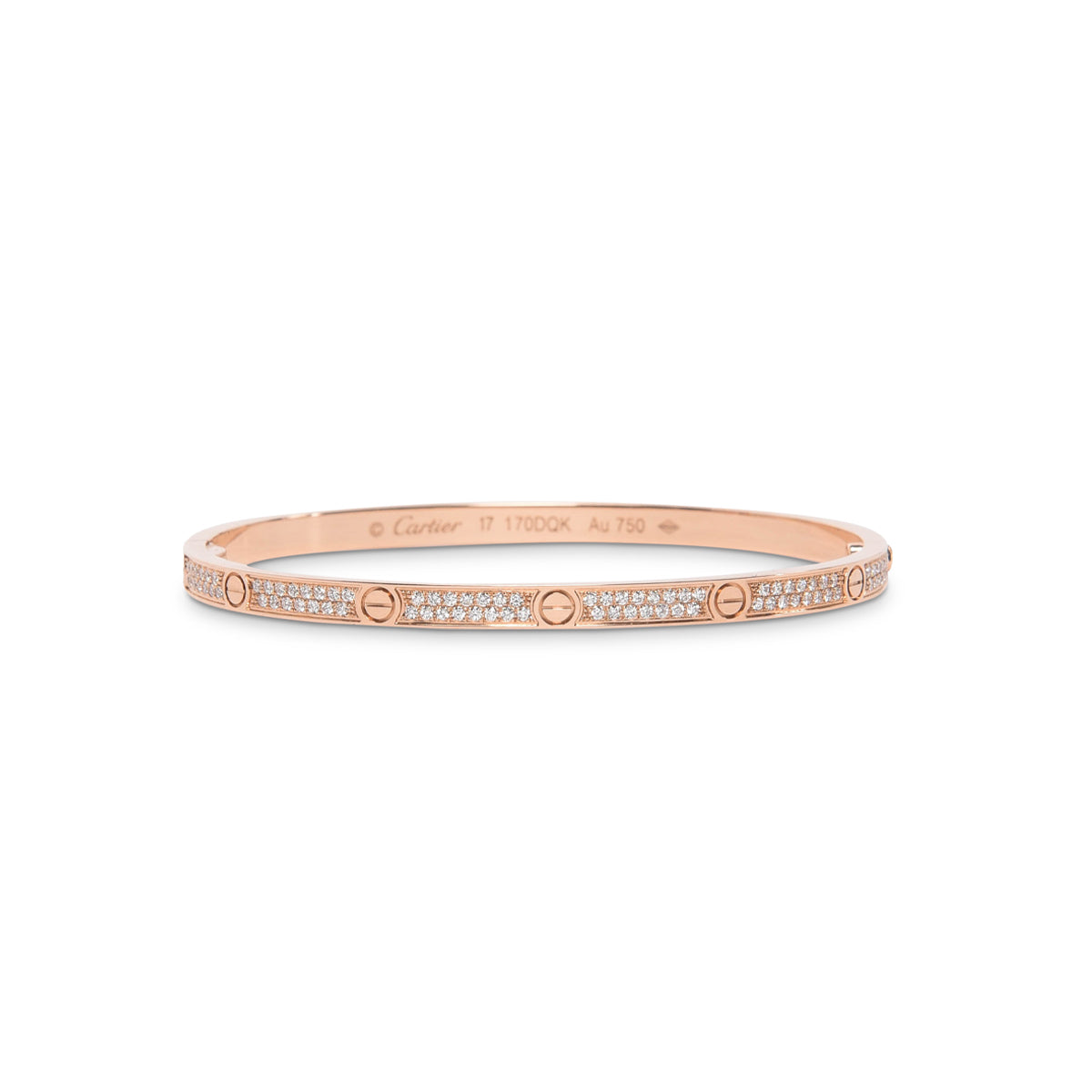 Cartier Rose Gold & Pave Diamond Small Model Love Bracelet