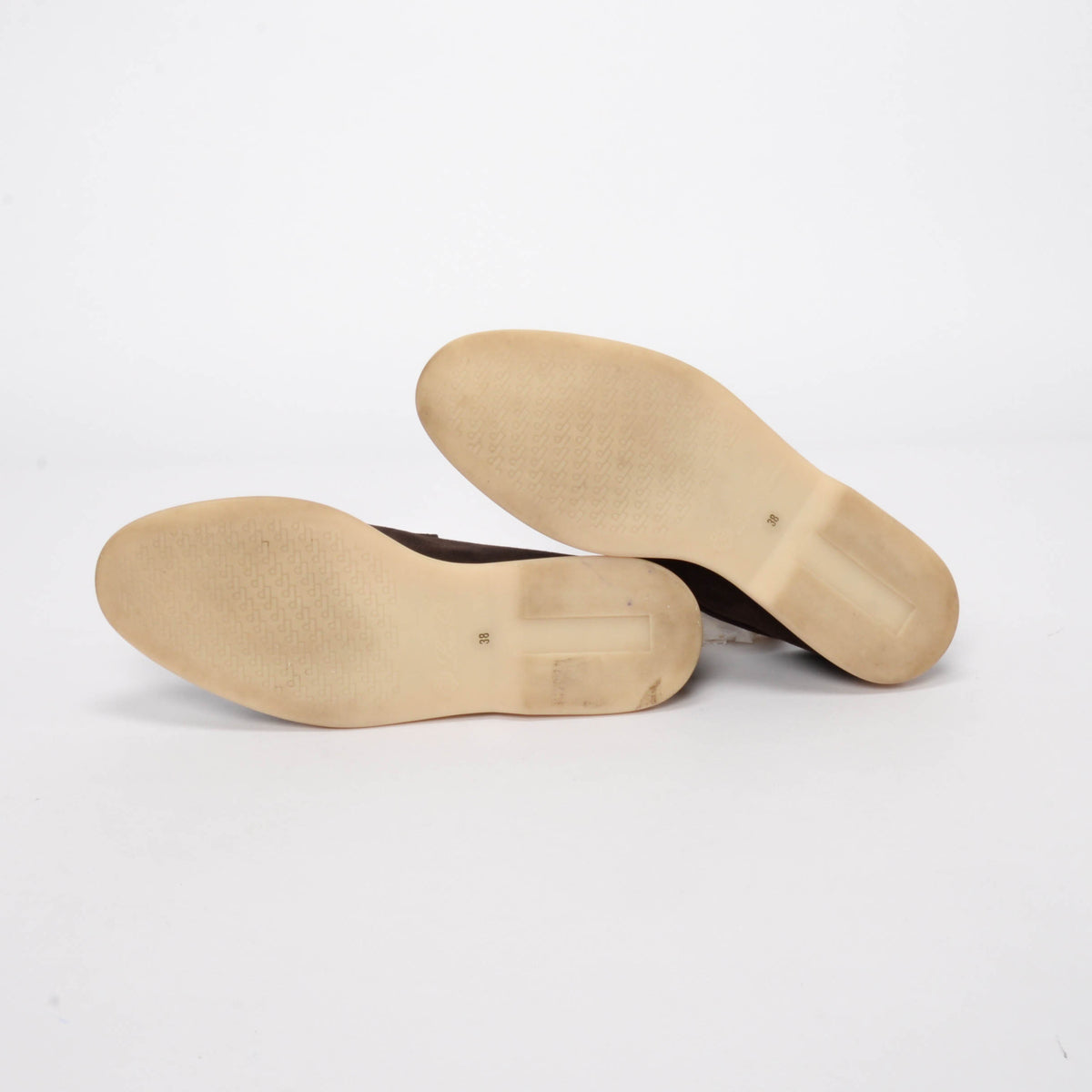Loro Piana Chocolate Suede Summer Charms Walk Loafers 38