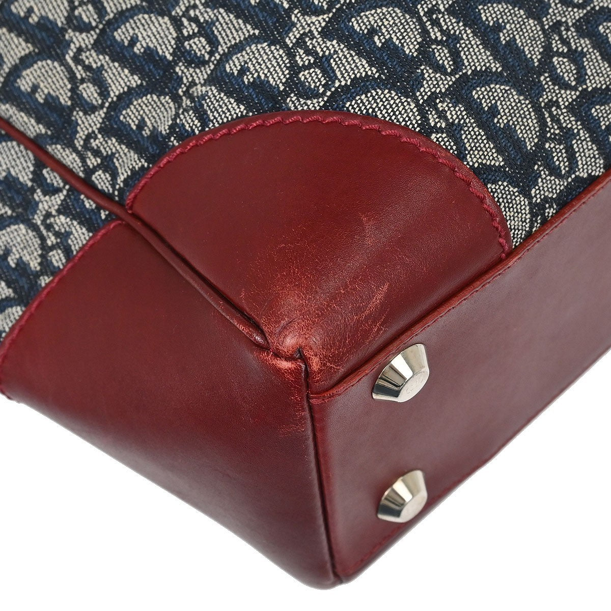 Dior Vintage Navy Diorissimo Canvas Trotter Tote