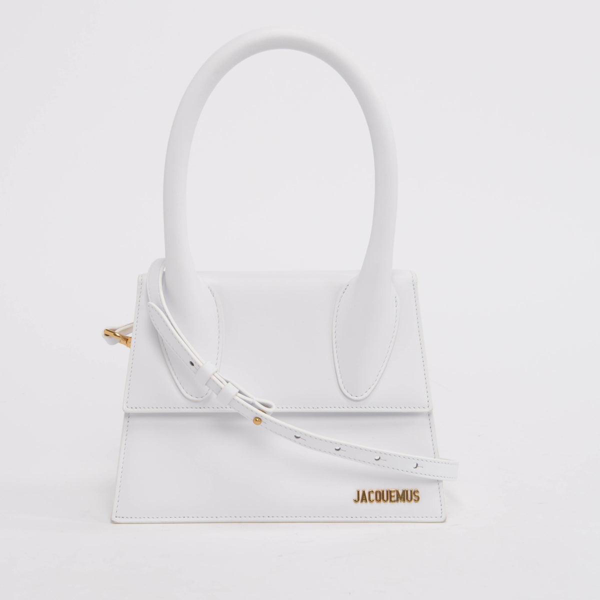 Jacquemus White Leather Le Grand Chiquito Bag