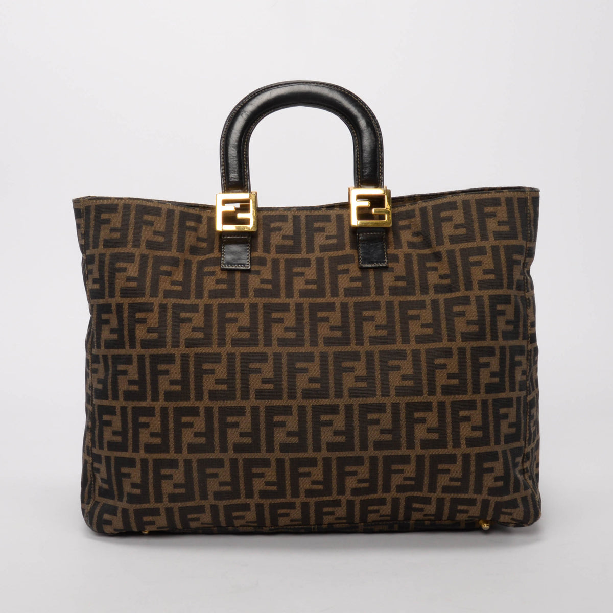 Fendi Tobacco Zucca Canvas Large Twins Tote