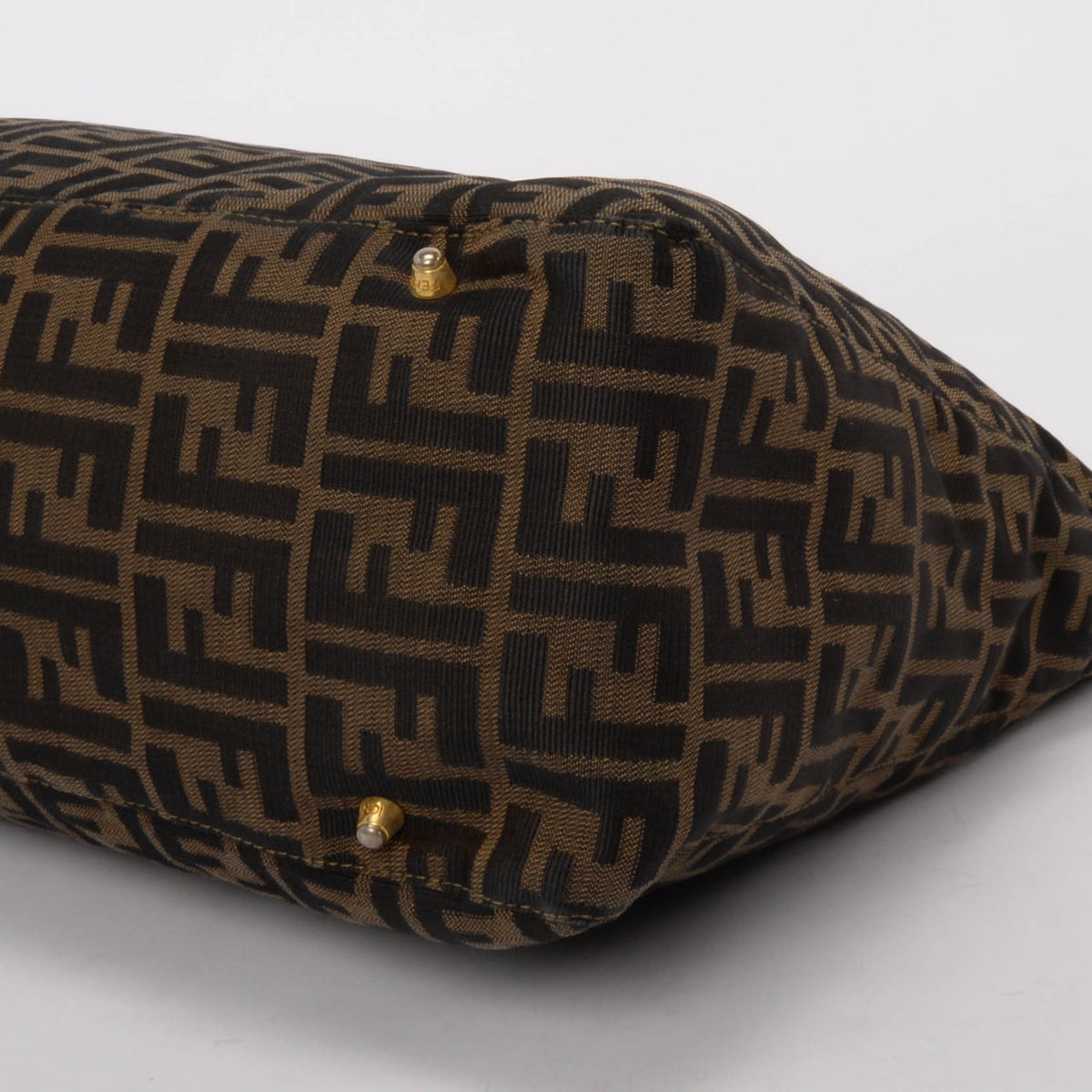 Fendi Tobacco Zucca Canvas Large Twins Tote