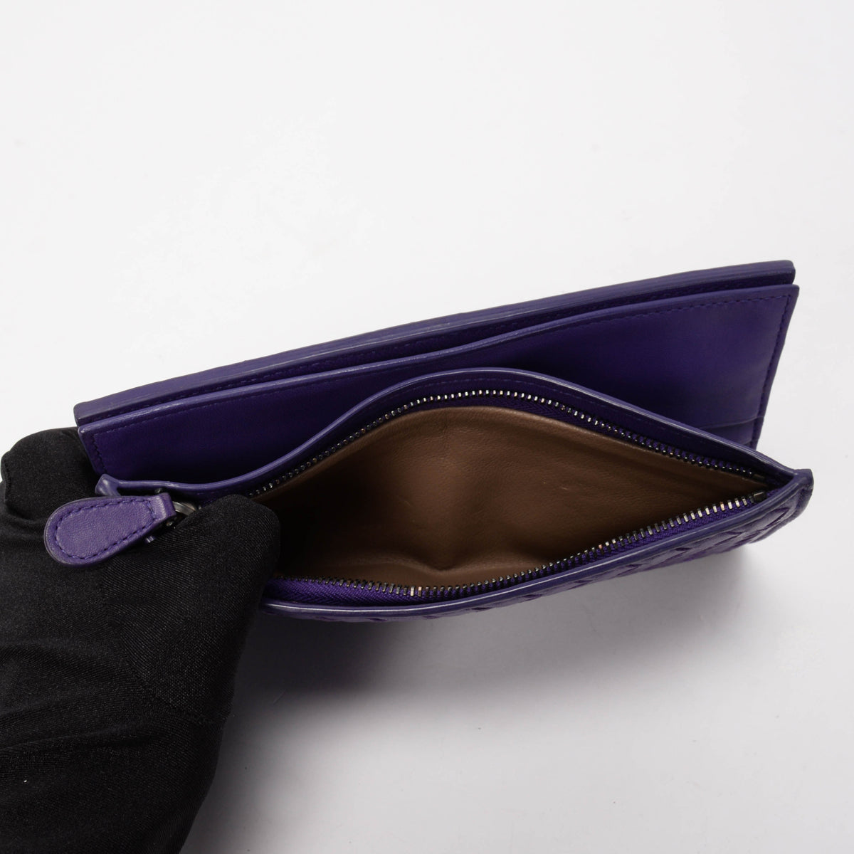 Bottega Veneta Purple Nappa Intrecciato Bi-Fold Wallet