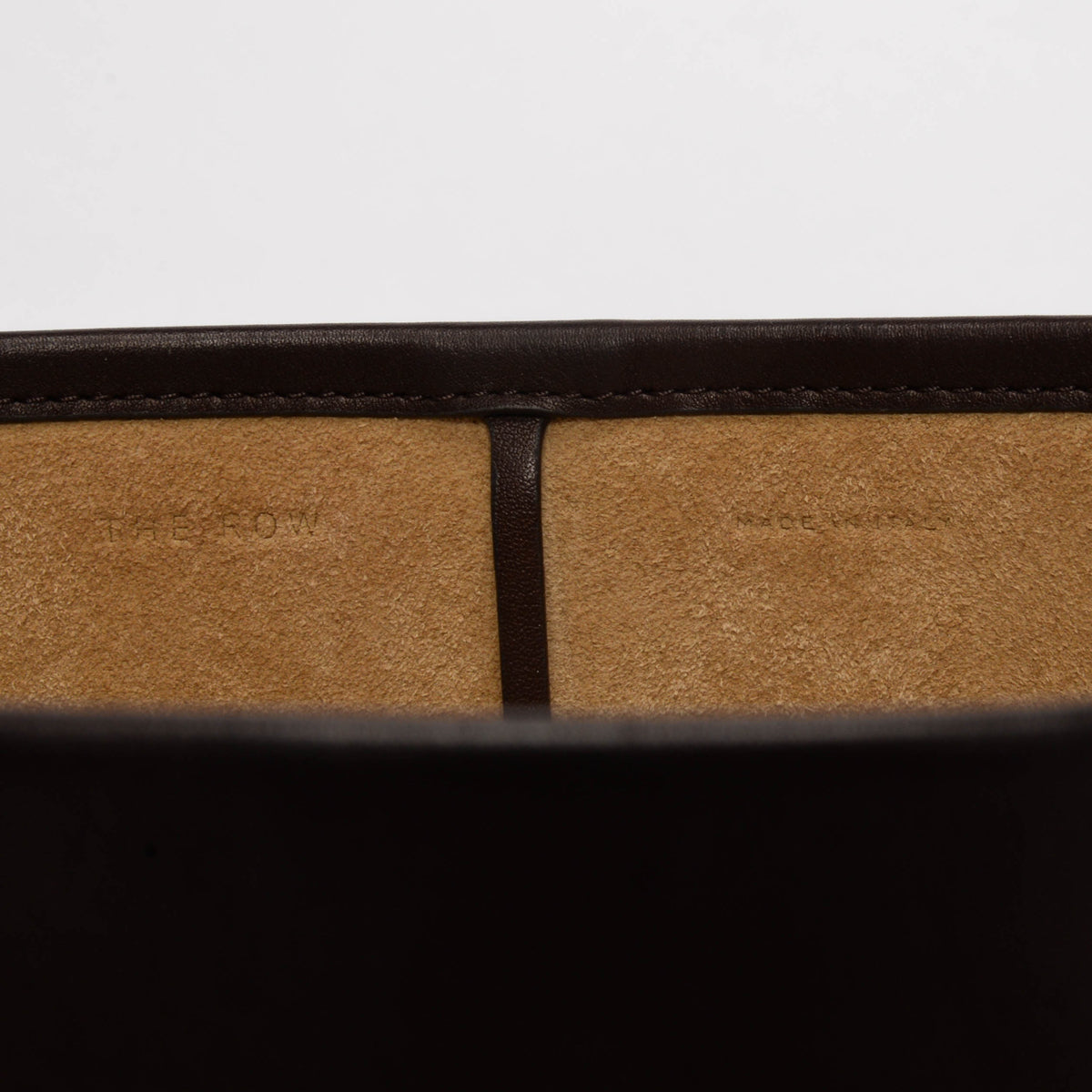 The Row Chestnut Saddle Leather Medium NS Park Tote