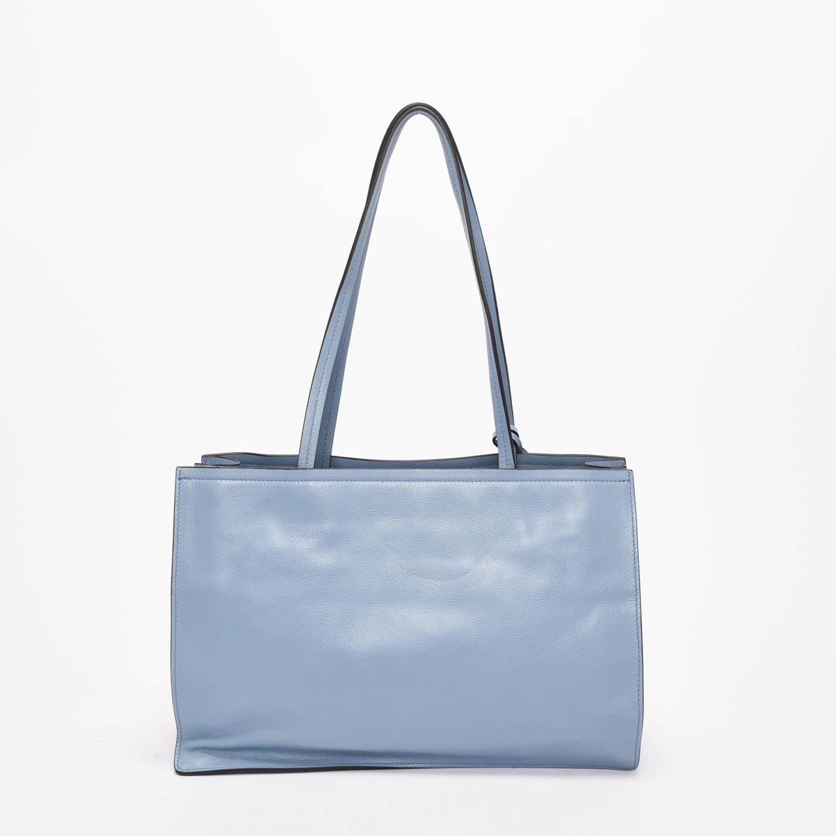 Prada Astrale Blue Glace Calf Shopping Tote