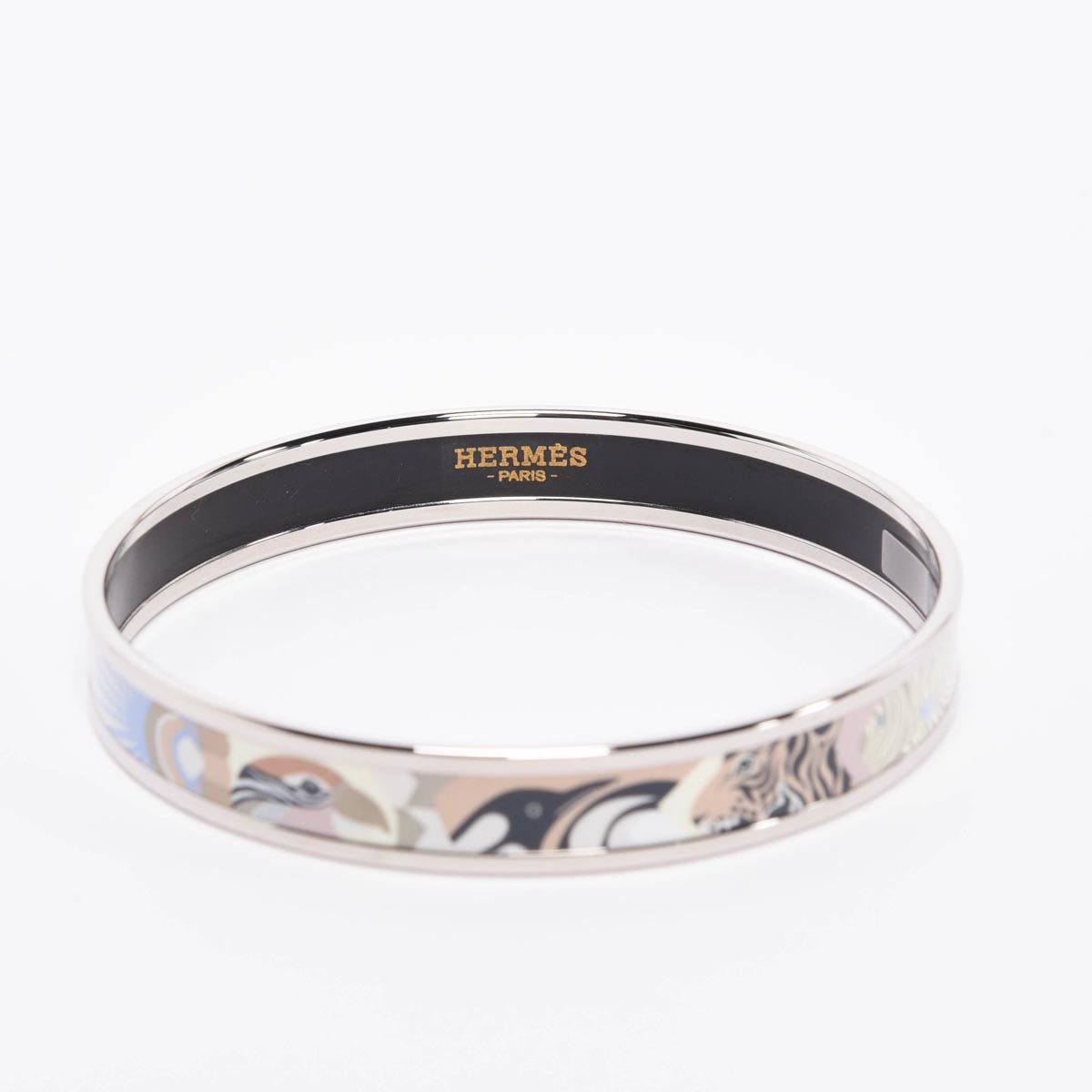 Hermes Pastel Enamel Lanternes Ballons et Cocardes Bangle