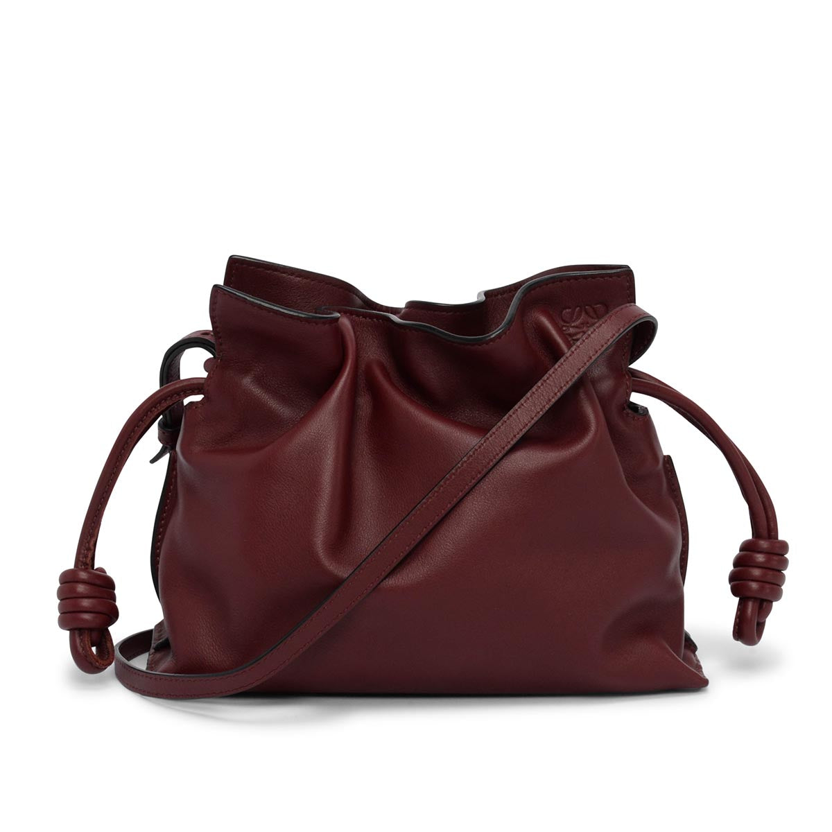 Loewe Burgundy Calfskin Flamenco Mini Bag