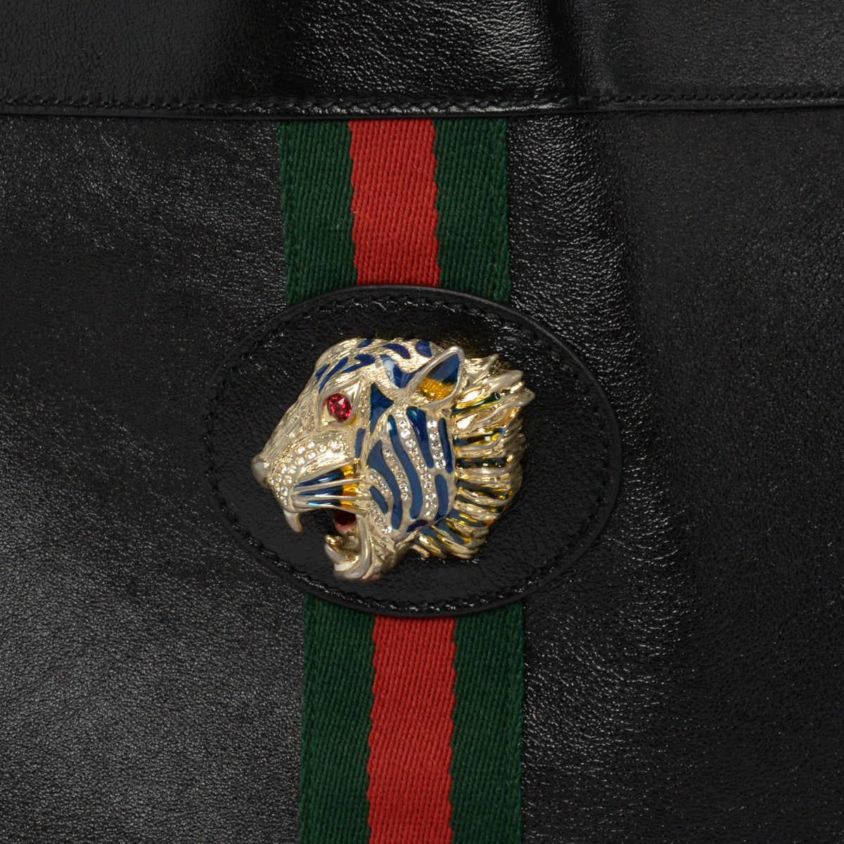 Gucci Black Calfskin Large Rajah Tote