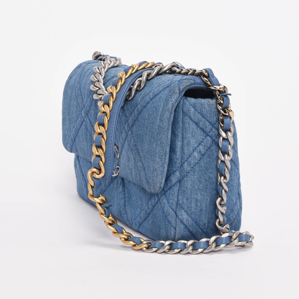 Chanel Light Quilted Denim 19 Flap Bag