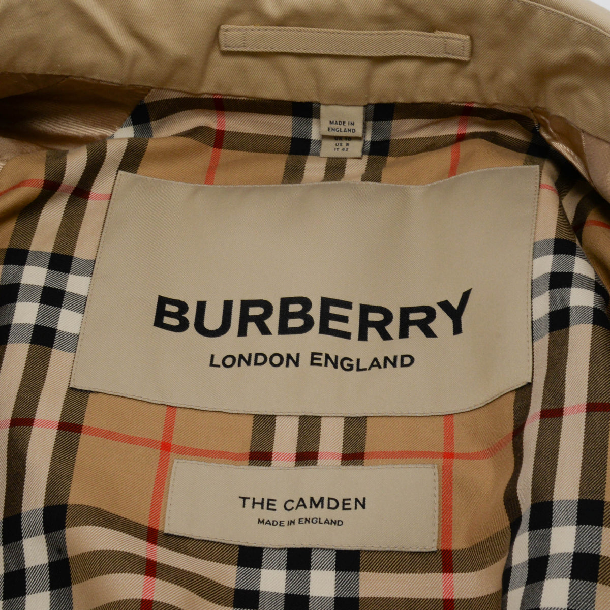 Burberry Honey Beige Cotton Twill The Camden Coat UK 10