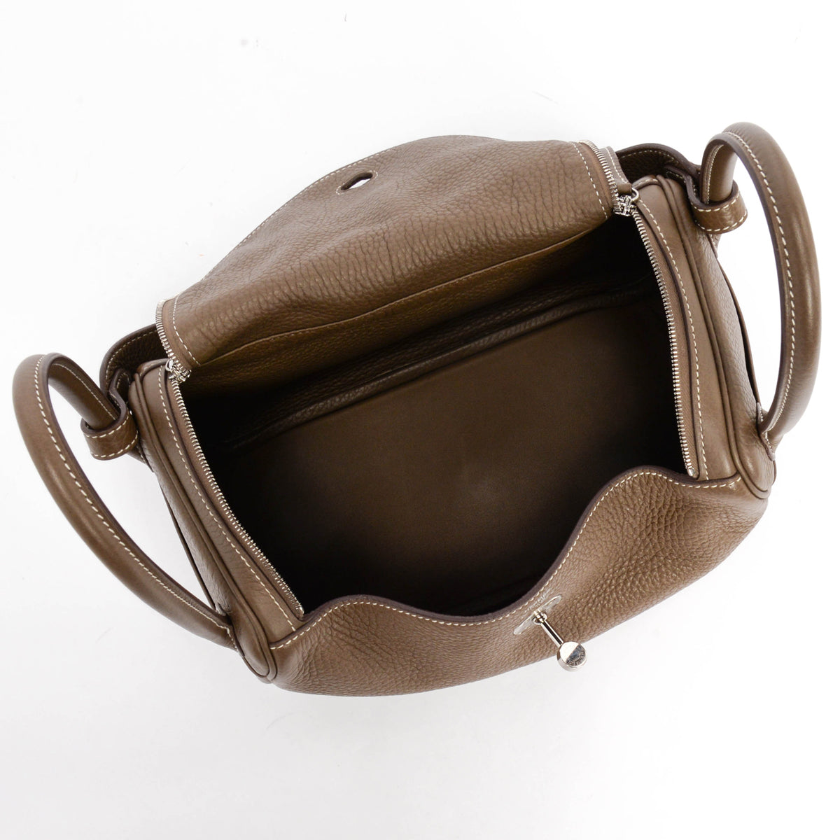 Hermes Etoupe Clemence Lindy 26 PHW