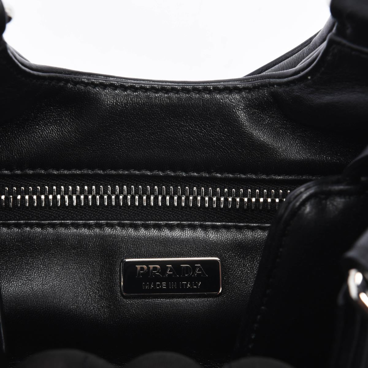 Prada Black Nappa Soft Moon Mini Bag