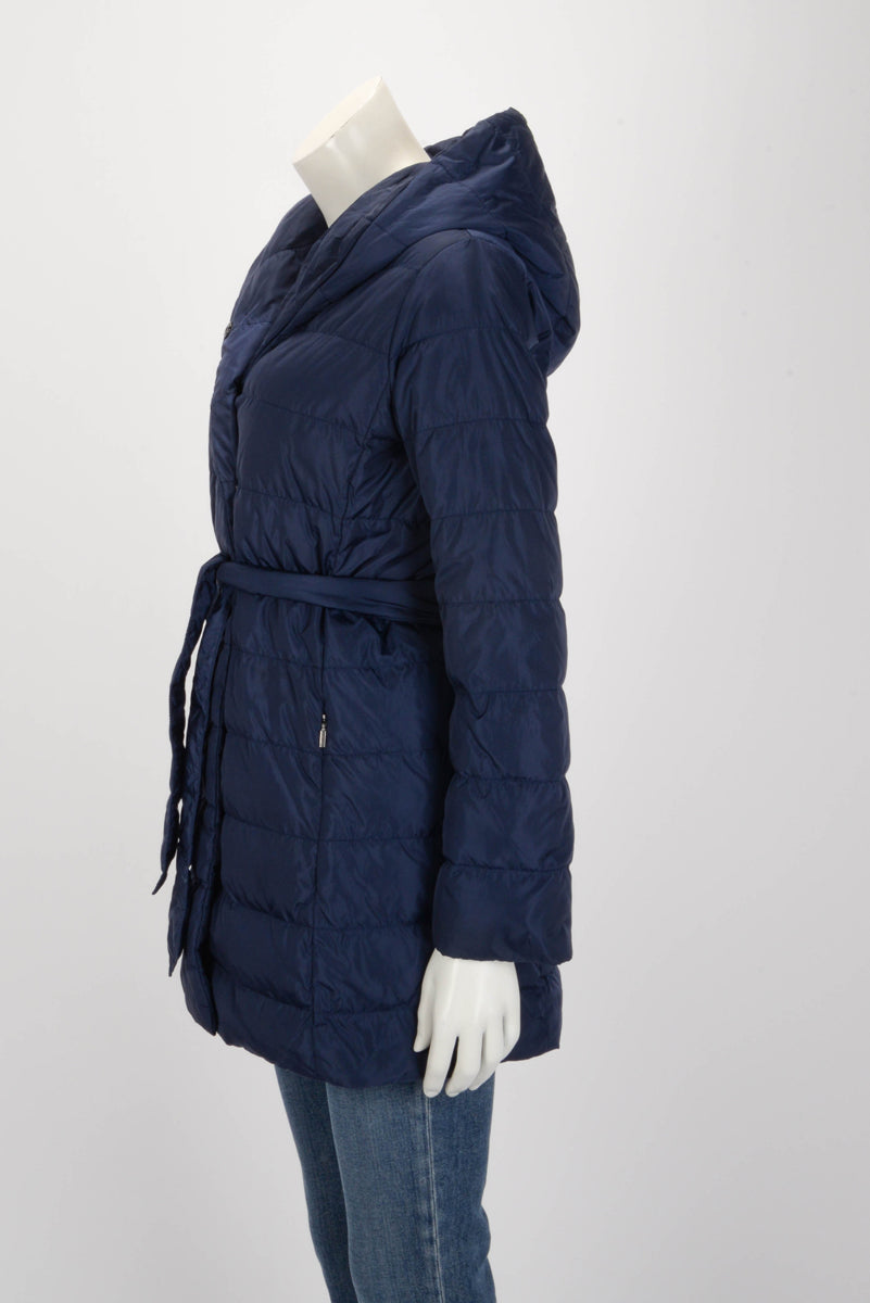 Max Mara Weekend Navy Quilted Nylon Urban Puffer Coat IT 38