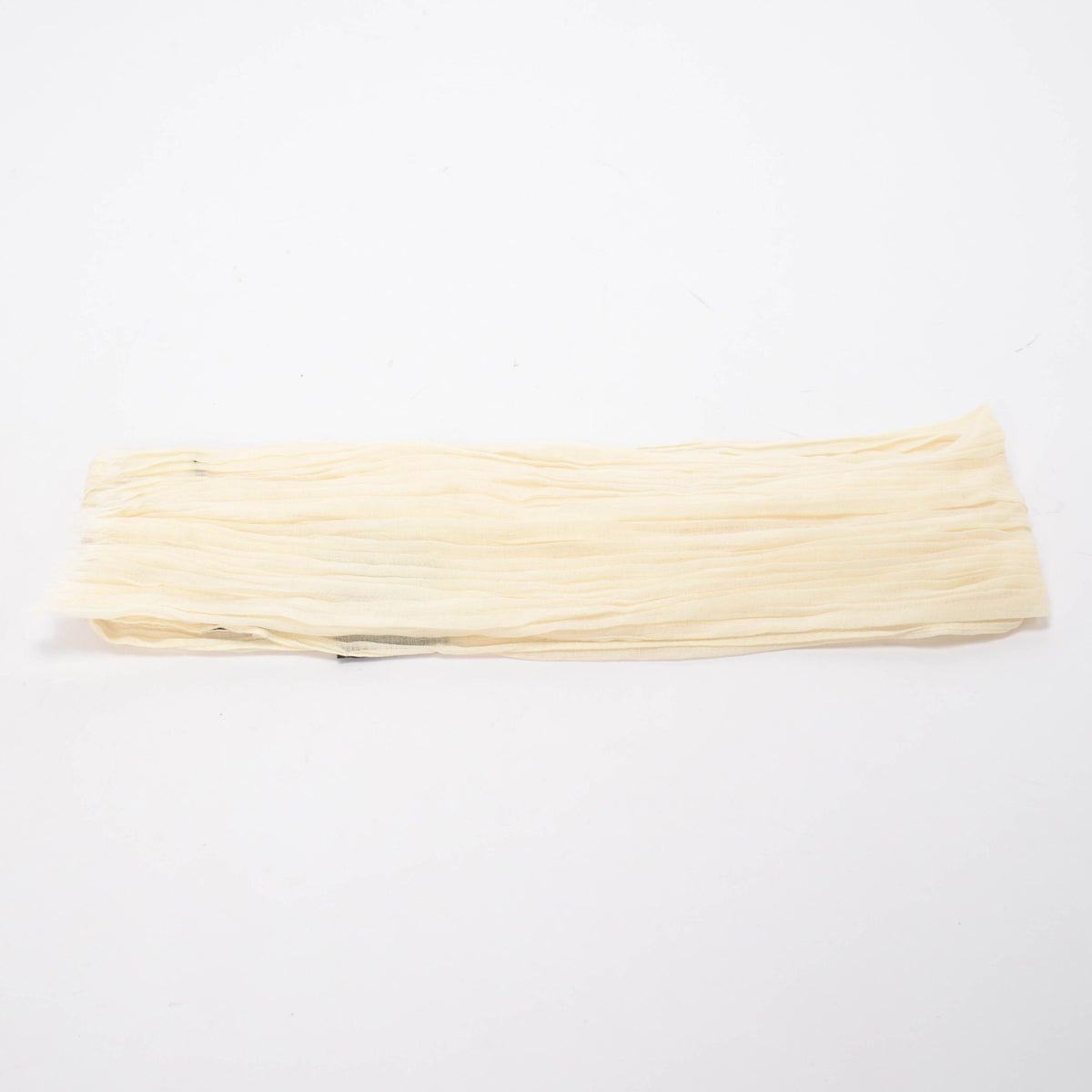 Saint Laurent Cream Plisse Neck Scarf