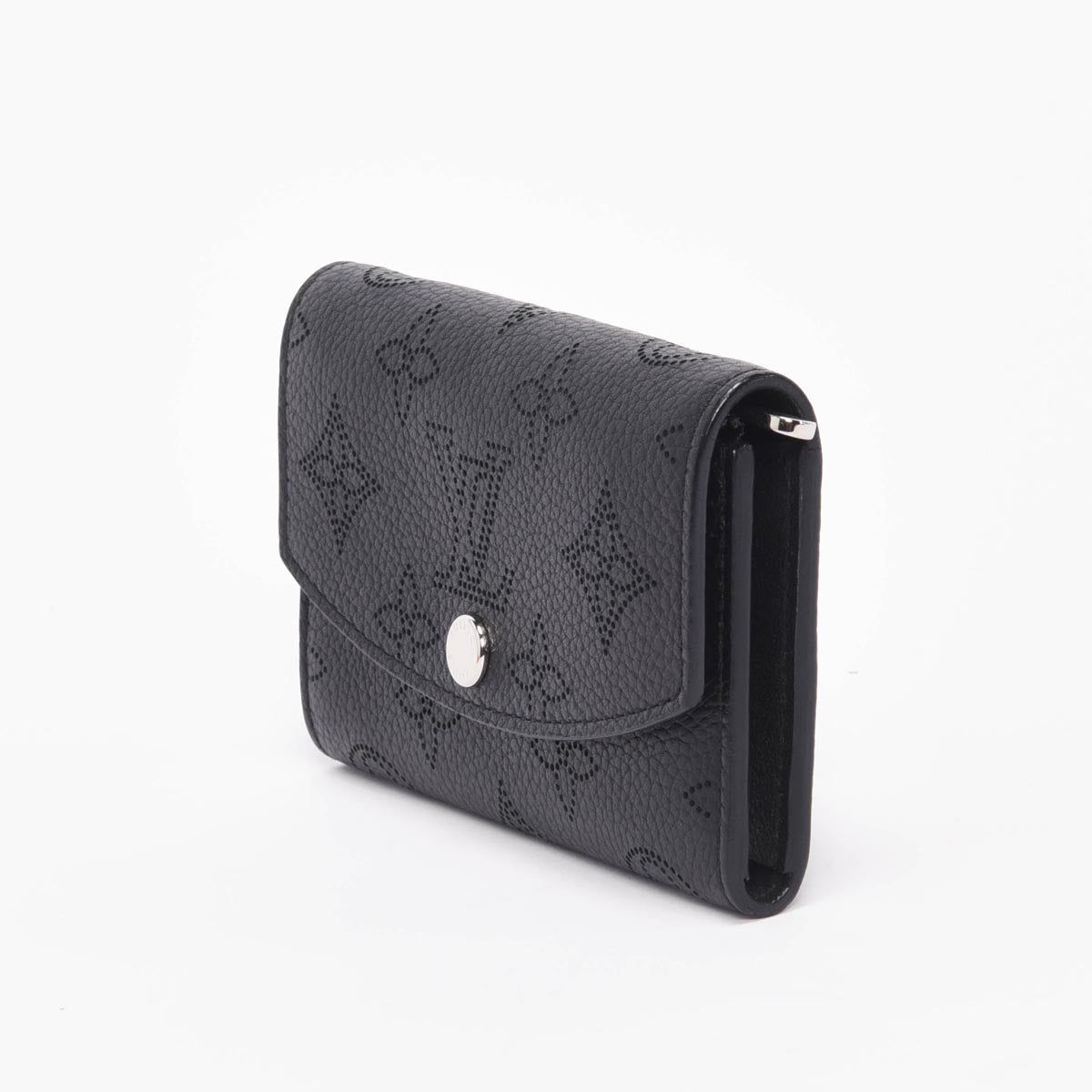 Louis Vuitton Black Monogram Mahina Porte Monnaie Anae Coin Purse