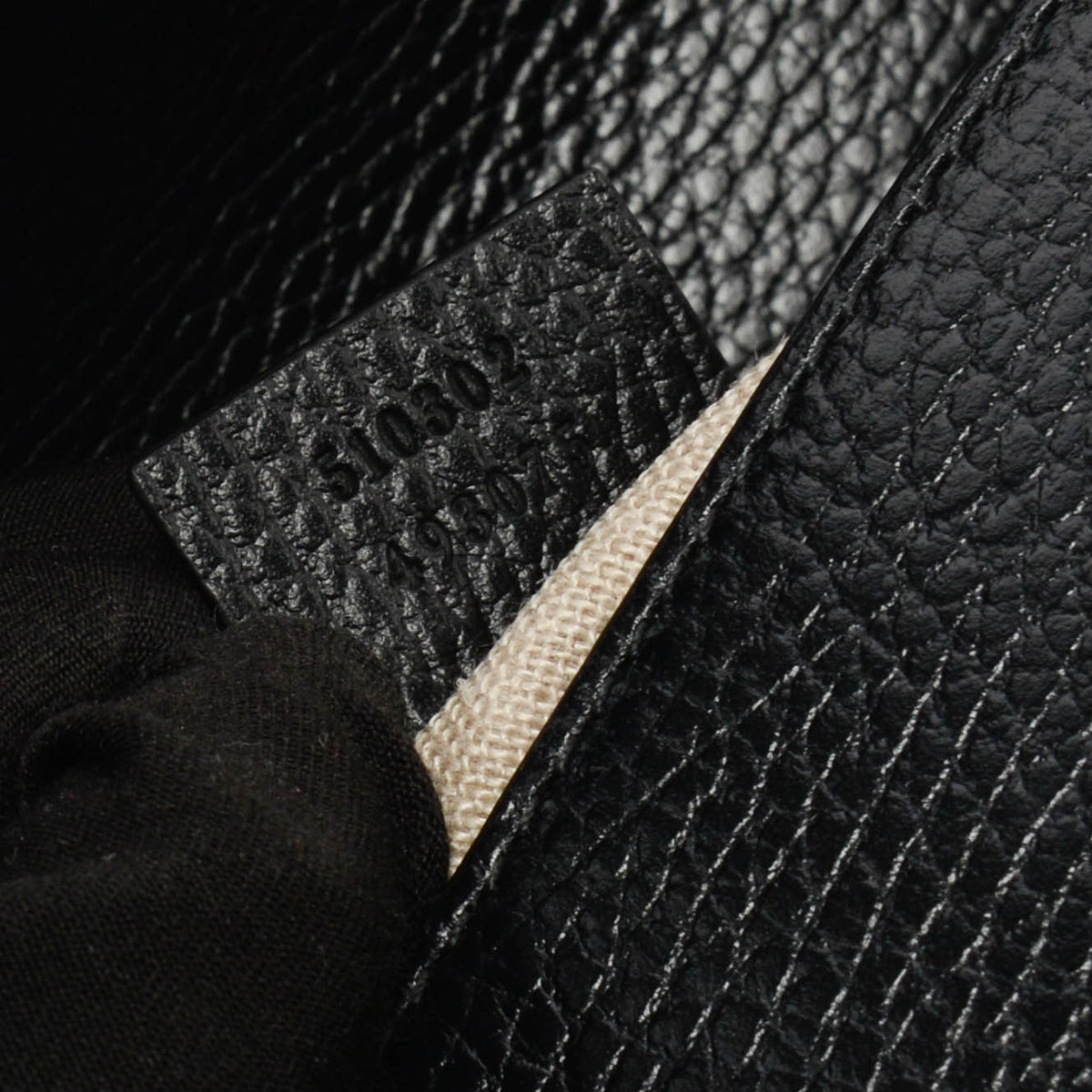 Gucci Black Dollar Calfskin Interlocking G Top Handle Bag