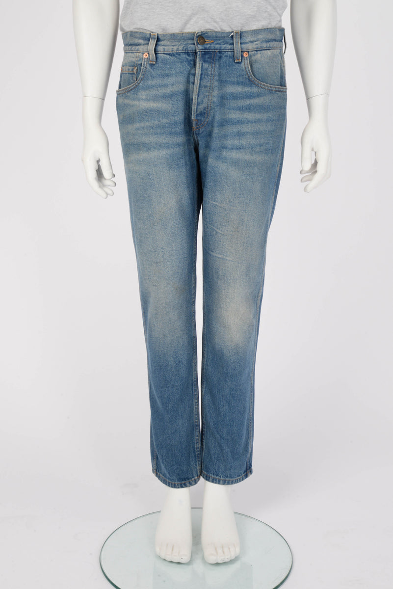 Gucci Indigo Washed Denim Classic Jeans 35