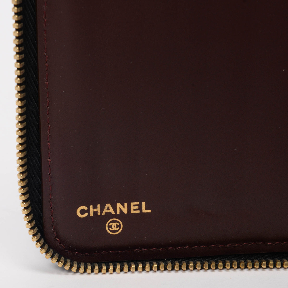 Chanel Black Quilted Caviar Large Zip Around Wallet