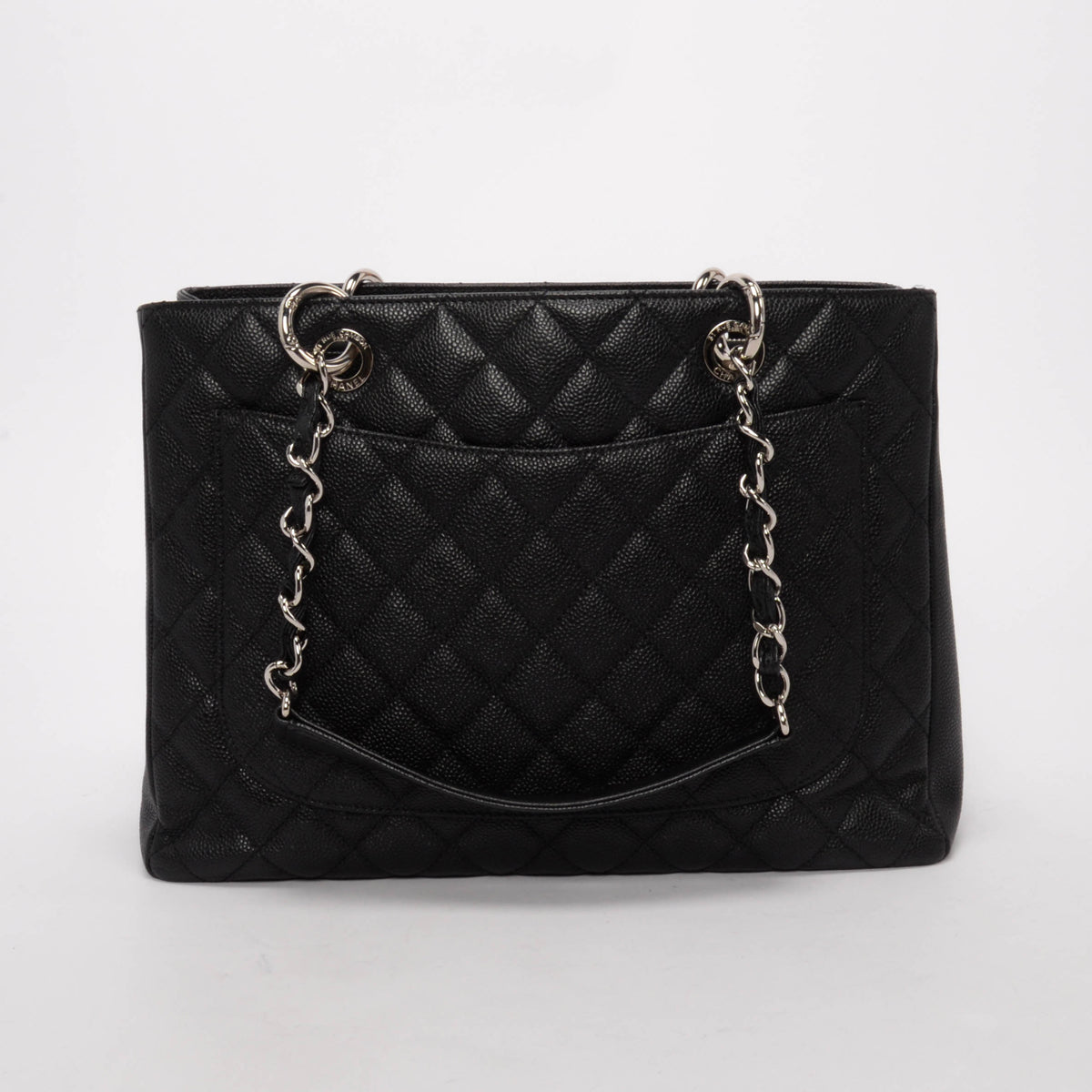 Chanel Black Quilted Caviar Grand Shopping Tote