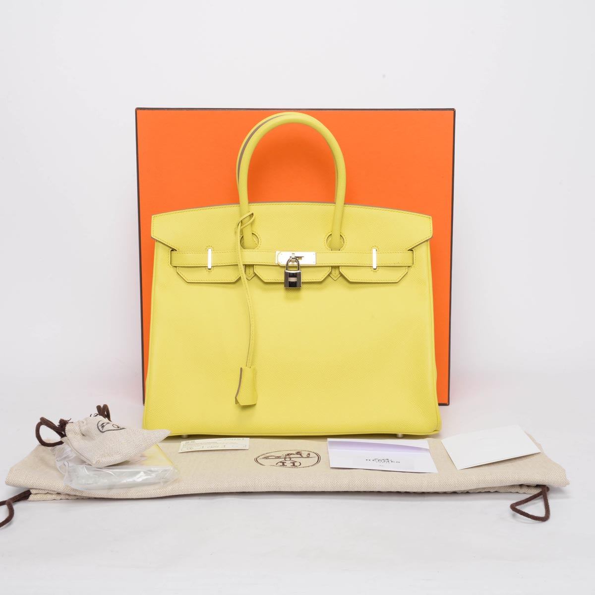 Hermes Soufre Epsom Birkin 35 PHW