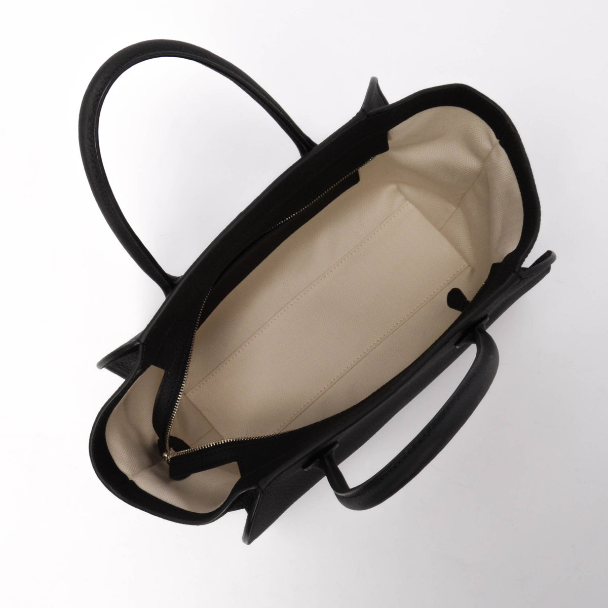 The Row Black Grained Calfskin Marlo 12 Top Handle Bag