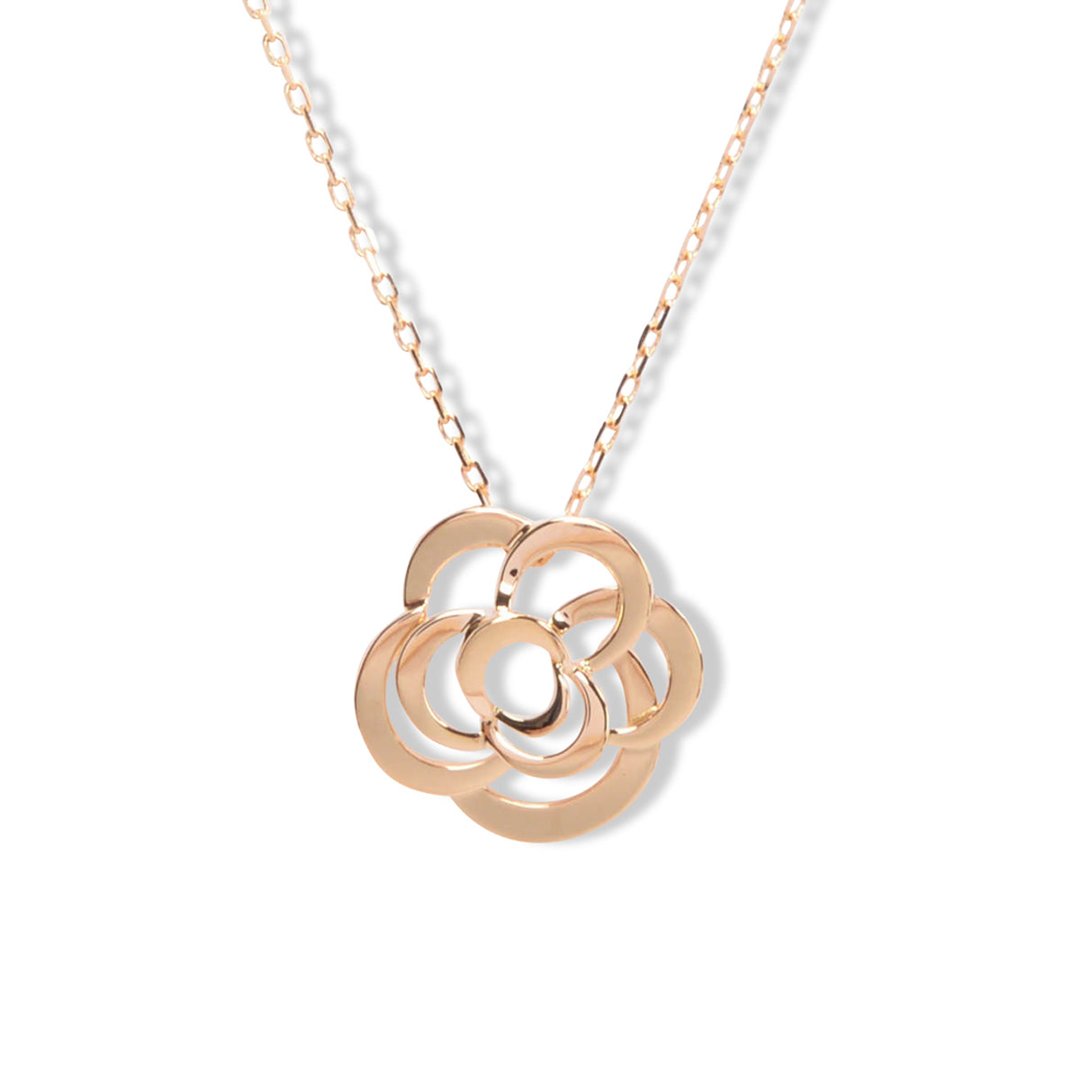 Chanel 18k Yellow Gold Fil De Camelia Necklace