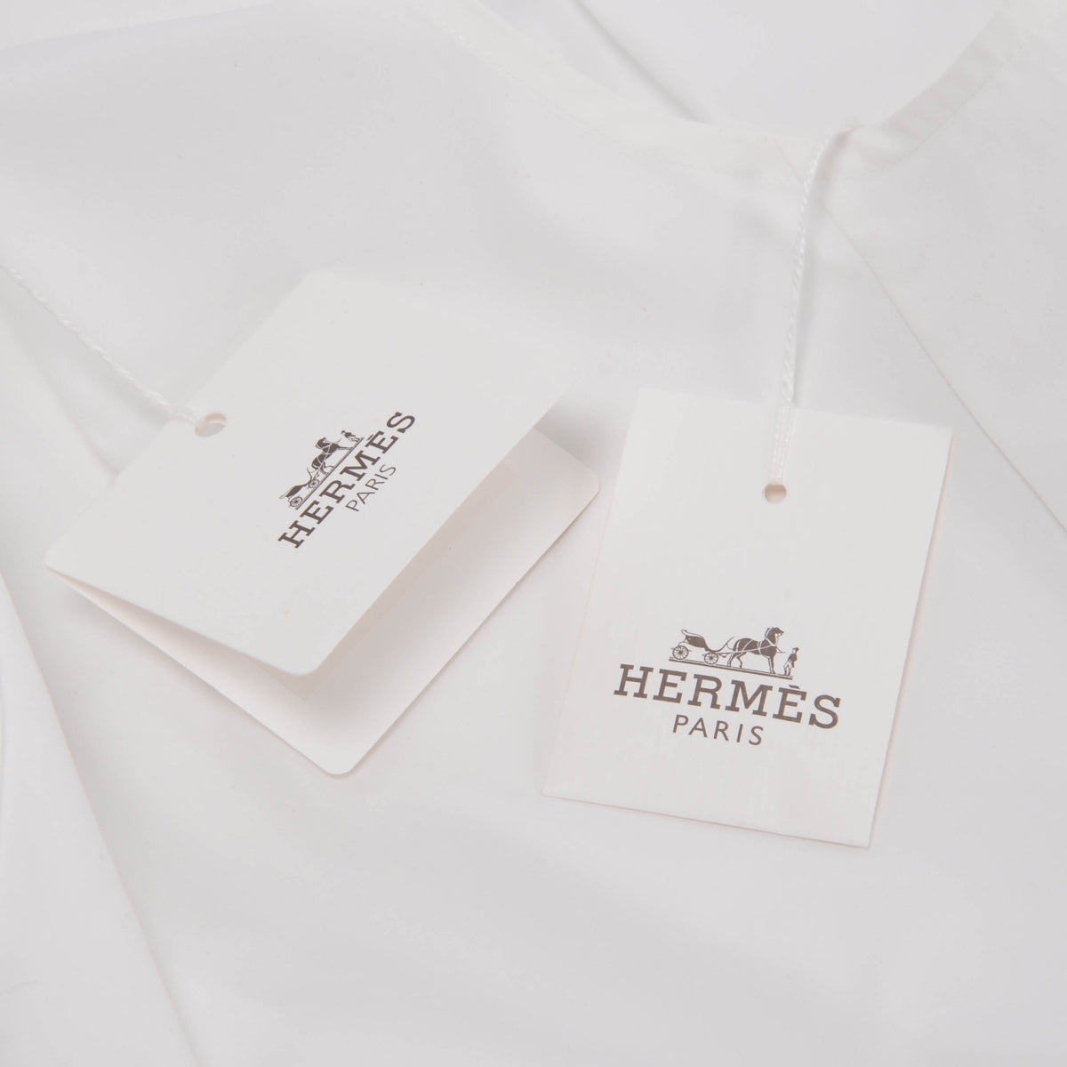 Hermes White Cotton Sleeveless Shirt FR 42