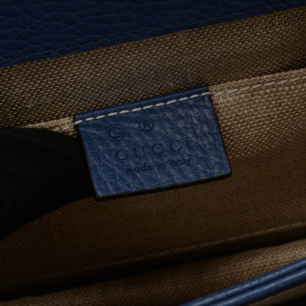 Gucci Caspian Blue Dollar Calfskin Interlocking G Bag