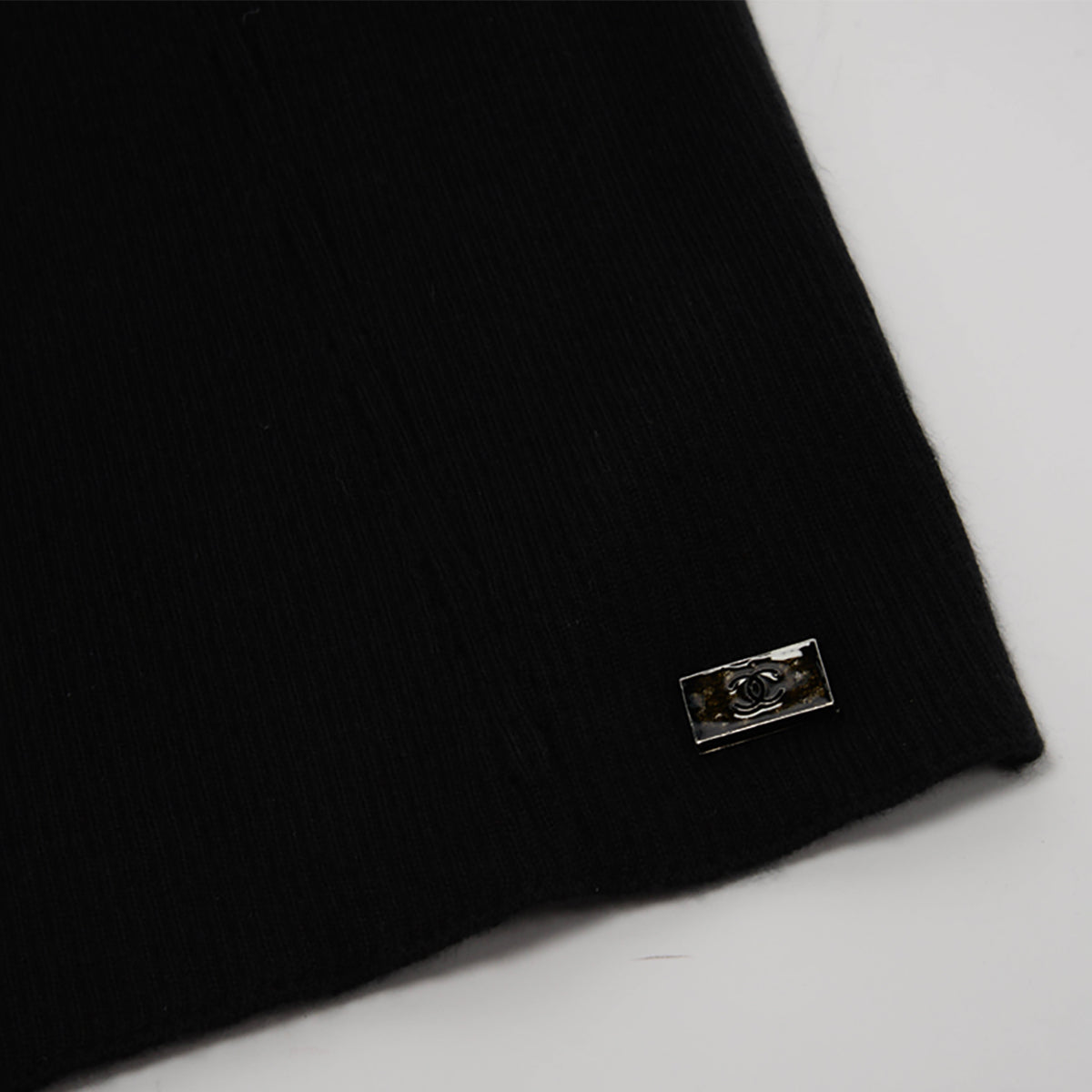 Chanel Black Cashmere Roll Neck Sweater FR 38