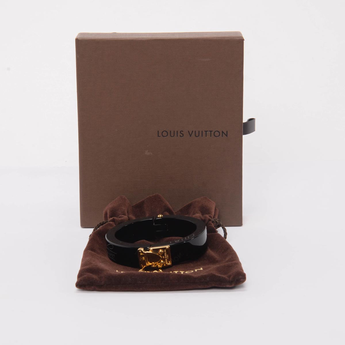 Louis Vuitton Black Resin Lock Me Bracelet